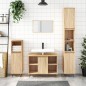 vidaXL Set Mobili da Bagno 3 pz Rovere Sonoma in Legno Multistrato vidaXL Set Mobili da Bagno 3 pz Rovere Sonoma in Legno Multistrato