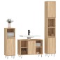 vidaXL Set Mobili da Bagno 3 pz Rovere Sonoma in Legno Multistrato vidaXL Set Mobili da Bagno 3 pz Rovere Sonoma in Legno Multistrato