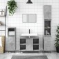 vidaXL Set Mobili da Bagno 3 pz Grigio Cemento in Legno Multistrato vidaXL Set Mobili da Bagno 3 pz Grigio Cemento in Legno Multistrato