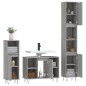 vidaXL Set Mobili da Bagno 3 pz Grigio Sonoma in Legno Multistrato vidaXL Set Mobili da Bagno 3 pz Grigio Sonoma in Legno Multistrato