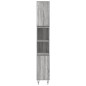 vidaXL Set Mobili da Bagno 3 pz Grigio Sonoma in Legno Multistrato vidaXL Set Mobili da Bagno 3 pz Grigio Sonoma in Legno Multistrato