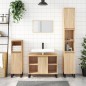 vidaXL Set Mobili da Bagno 3 pz Rovere Sonoma in Legno Multistrato vidaXL Set Mobili da Bagno 3 pz Rovere Sonoma in Legno Multistrato