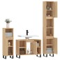 vidaXL Set Mobili da Bagno 3 pz Rovere Sonoma in Legno Multistrato vidaXL Set Mobili da Bagno 3 pz Rovere Sonoma in Legno Multistrato