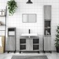 vidaXL Set Mobili da Bagno 3 pz Grigio Sonoma in Legno Multistrato vidaXL Set Mobili da Bagno 3 pz Grigio Sonoma in Legno Multistrato