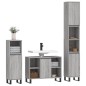 vidaXL Set Mobili da Bagno 3 pz Grigio Sonoma in Legno Multistrato vidaXL Set Mobili da Bagno 3 pz Grigio Sonoma in Legno Multistrato