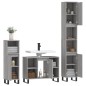 vidaXL Set Mobili da Bagno 3 pz Grigio Sonoma in Legno Multistrato vidaXL Set Mobili da Bagno 3 pz Grigio Sonoma in Legno Multistrato