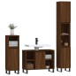 vidaXL Set Mobili da Bagno 3 pz Rovere Marrone in Legno Multistrato vidaXL Set Mobili da Bagno 3 pz Rovere Marrone in Legno Multistrato