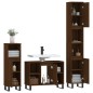 vidaXL Set Mobili da Bagno 3 pz Rovere Marrone in Legno Multistrato vidaXL Set Mobili da Bagno 3 pz Rovere Marrone in Legno Multistrato