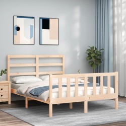 vidaXL Giroletto con Testiera 4FT Small Double in Legno Massello