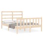 vidaXL Giroletto con Testiera 4FT Small Double in Legno Massello vidaXL Giroletto con Testiera 4FT Small Double in Legno Massello