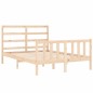 vidaXL Giroletto con Testiera 4FT Small Double in Legno Massello vidaXL Giroletto con Testiera 4FT Small Double in Legno Massello