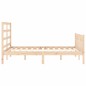 vidaXL Giroletto con Testiera 4FT Small Double in Legno Massello vidaXL Giroletto con Testiera 4FT Small Double in Legno Massello