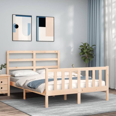 vidaXL Giroletto con Testiera 120x200 cm in Legno Massello