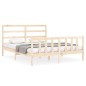 vidaXL Giroletto con Testiera 5FT King Size in Legno Massello vidaXL Giroletto con Testiera 5FT King Size in Legno Massello