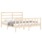 vidaXL Giroletto con Testiera 5FT King Size in Legno Massello vidaXL Giroletto con Testiera 5FT King Size in Legno Massello