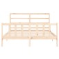 vidaXL Giroletto con Testiera 5FT King Size in Legno Massello vidaXL Giroletto con Testiera 5FT King Size in Legno Massello