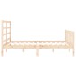 vidaXL Giroletto con Testiera 5FT King Size in Legno Massello vidaXL Giroletto con Testiera 5FT King Size in Legno Massello