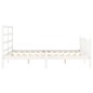 vidaXL Giroletto con Testiera Bianco 5FT King Size in Legno Massello vidaXL Giroletto con Testiera Bianco 5FT King Size in Legno Massello