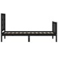 vidaXL Giroletto con Testiera Nero 2FT6 Small Single in Legno Massello vidaXL Giroletto con Testiera Nero 2FT6 Small Single in Legno Massello