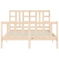 vidaXL Giroletto con Testiera 140x190 cm in Legno Massello vidaXL Giroletto con Testiera 140x190 cm in Legno Massello