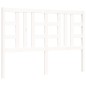 vidaXL Giroletto con Testiera Bianco 140x190 cm in Legno Massello vidaXL Giroletto con Testiera Bianco 140x190 cm in Legno Massello