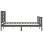 vidaXL Giroletto con Testiera Grigio 140x190 cm in Legno Massello vidaXL Giroletto con Testiera Grigio 140x190 cm in Legno Massello