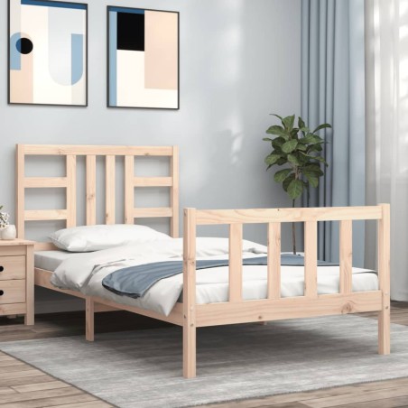 vidaXL Giroletto con Testiera 90x200 cm in Legno Massello