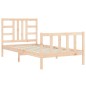 vidaXL Giroletto con Testiera 90x200 cm in Legno Massello vidaXL Giroletto con Testiera 90x200 cm in Legno Massello