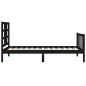 vidaXL Giroletto con Testiera Nero 100x200 cm in Legno Massello vidaXL Giroletto con Testiera Nero 100x200 cm in Legno Massello
