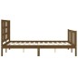 vidaXL Giroletto con Testiera Miele 140x200 cm in Legno Massello vidaXL Giroletto con Testiera Miele 140x200 cm in Legno Massello
