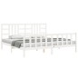 vidaXL Giroletto con Testiera Bianco 200x200 cm in Legno Massello vidaXL Giroletto con Testiera Bianco 200x200 cm in Legno Massello