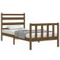vidaXL Giroletto con Testiera Miele 2FT6 Small Single Legno Massello vidaXL Giroletto con Testiera Miele 2FT6 Small Single Legno Massello