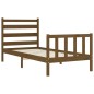 vidaXL Giroletto con Testiera Miele 2FT6 Small Single Legno Massello vidaXL Giroletto con Testiera Miele 2FT6 Small Single Legno Massello