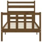 vidaXL Giroletto con Testiera Miele 2FT6 Small Single Legno Massello vidaXL Giroletto con Testiera Miele 2FT6 Small Single Legno Massello