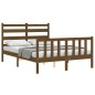vidaXL Giroletto con Testiera Miele 4FT Small Double in Legno Massello vidaXL Giroletto con Testiera Miele 4FT Small Double in Legno Massello