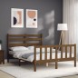 vidaXL Giroletto con Testiera Miele 4FT Small Double in Legno Massello vidaXL Giroletto con Testiera Miele 4FT Small Double in Legno Massello