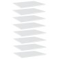 Ripiani per Libreria 8 pz Bianco Lucido 60x50x1,5 cm Truciolato Ripiani per Libreria 8 pz Bianco Lucido 60x50x1,5 cm Truciolato