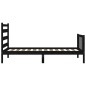 vidaXL Giroletto con Testiera Nero 100x200 cm in Legno Massello vidaXL Giroletto con Testiera Nero 100x200 cm in Legno Massello