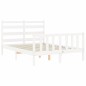 vidaXL Giroletto con Testiera Bianco 120x200 cm in Legno Massello vidaXL Giroletto con Testiera Bianco 120x200 cm in Legno Massello