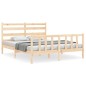 vidaXL Giroletto con Testiera 5FT King Size in Legno Massello vidaXL Giroletto con Testiera 5FT King Size in Legno Massello