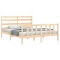 vidaXL Giroletto con Testiera 5FT King Size in Legno Massello vidaXL Giroletto con Testiera 5FT King Size in Legno Massello
