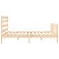 vidaXL Giroletto con Testiera 5FT King Size in Legno Massello vidaXL Giroletto con Testiera 5FT King Size in Legno Massello