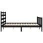 vidaXL Giroletto con Testiera Nero 5FT King Size in Legno Massello vidaXL Giroletto con Testiera Nero 5FT King Size in Legno Massello