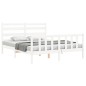 vidaXL Giroletto con Testiera Bianco 160x200 cm Legno Massello vidaXL Giroletto con Testiera Bianco 160x200 cm Legno Massello