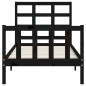 vidaXL Giroletto con Testiera Nero 90x190 cm in Legno Massello vidaXL Giroletto con Testiera Nero 90x190 cm in Legno Massello