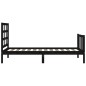 vidaXL Giroletto con Testiera Nero 90x190 cm in Legno Massello vidaXL Giroletto con Testiera Nero 90x190 cm in Legno Massello