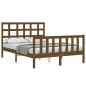vidaXL Giroletto con Testiera Miele 4FT Small Double in Legno Massello vidaXL Giroletto con Testiera Miele 4FT Small Double in Legno Massello