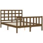 vidaXL Giroletto con Testiera Miele 4FT Small Double in Legno Massello vidaXL Giroletto con Testiera Miele 4FT Small Double in Legno Massello