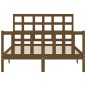 vidaXL Giroletto con Testiera Miele 4FT Small Double in Legno Massello vidaXL Giroletto con Testiera Miele 4FT Small Double in Legno Massello