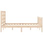 vidaXL Giroletto con Testiera 140x190 cm in Legno Massello vidaXL Giroletto con Testiera 140x190 cm in Legno Massello